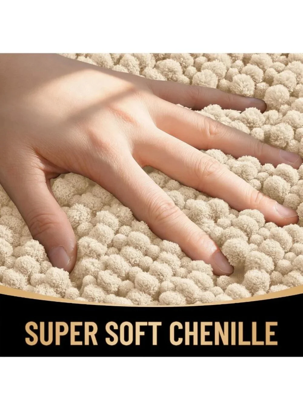 OLANLY Super Soft Chenille Bathroom Rug 59